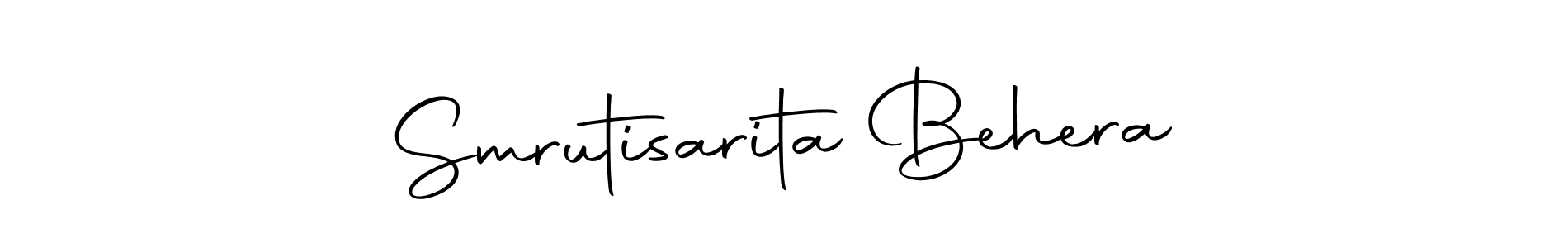 You should practise on your own different ways (Autography-DOLnW) to write your name (Smrutisarita Behera) in signature. don't let someone else do it for you. Smrutisarita Behera signature style 10 images and pictures png