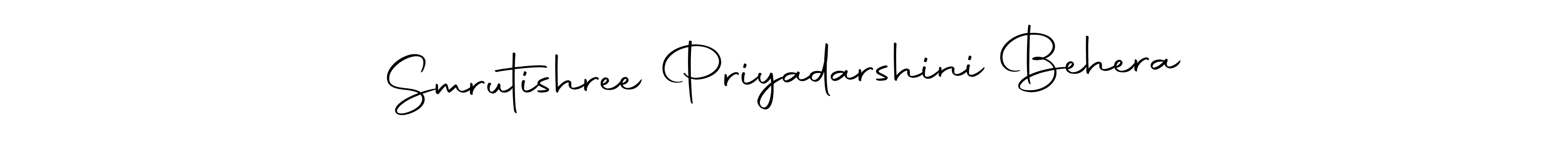 Design your own signature with our free online signature maker. With this signature software, you can create a handwritten (Autography-DOLnW) signature for name Smrutishree Priyadarshini Behera. Smrutishree Priyadarshini Behera signature style 10 images and pictures png