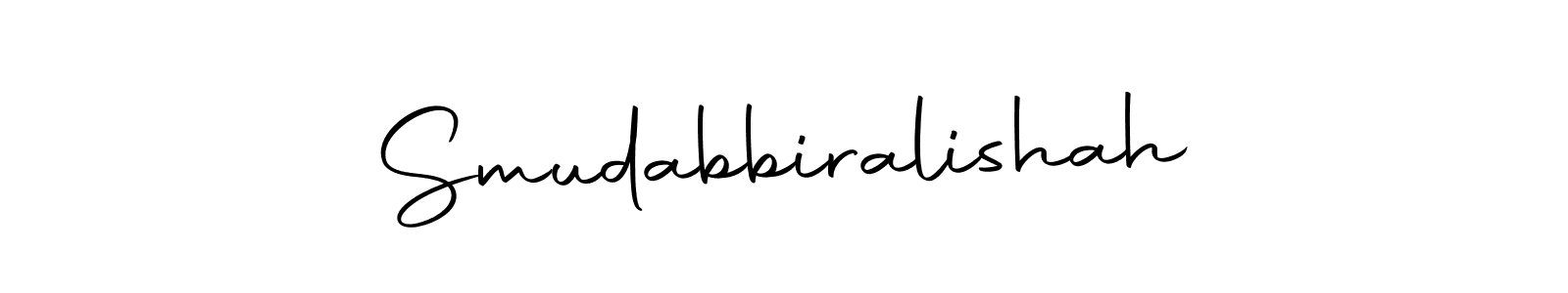 Design your own signature with our free online signature maker. With this signature software, you can create a handwritten (Autography-DOLnW) signature for name Smudabbiralishah. Smudabbiralishah signature style 10 images and pictures png