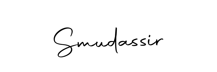 Design your own signature with our free online signature maker. With this signature software, you can create a handwritten (Autography-DOLnW) signature for name Smudassir. Smudassir signature style 10 images and pictures png