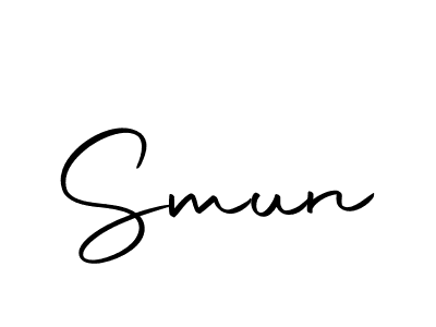 Use a signature maker to create a handwritten signature online. With this signature software, you can design (Autography-DOLnW) your own signature for name Smun. Smun signature style 10 images and pictures png
