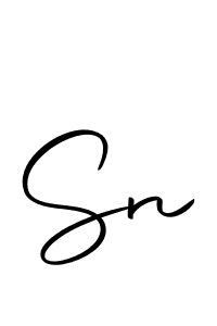 Make a beautiful signature design for name Sn. With this signature (Autography-DOLnW) style, you can create a handwritten signature for free. Sn signature style 10 images and pictures png