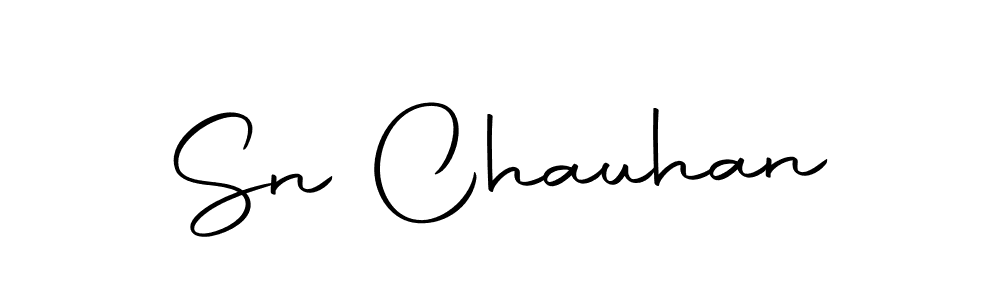 How to make Sn Chauhan name signature. Use Autography-DOLnW style for creating short signs online. This is the latest handwritten sign. Sn Chauhan signature style 10 images and pictures png
