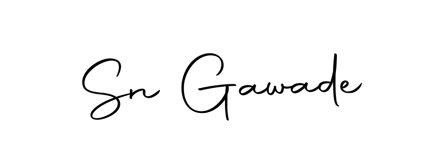 Create a beautiful signature design for name Sn Gawade. With this signature (Autography-DOLnW) fonts, you can make a handwritten signature for free. Sn Gawade signature style 10 images and pictures png