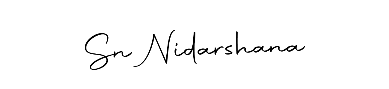 The best way (Autography-DOLnW) to make a short signature is to pick only two or three words in your name. The name Sn Nidarshana include a total of six letters. For converting this name. Sn Nidarshana signature style 10 images and pictures png