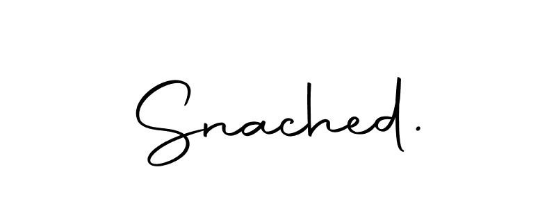 Design your own signature with our free online signature maker. With this signature software, you can create a handwritten (Autography-DOLnW) signature for name Snached.. Snached. signature style 10 images and pictures png