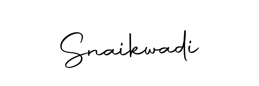 Make a beautiful signature design for name Snaikwadi. With this signature (Autography-DOLnW) style, you can create a handwritten signature for free. Snaikwadi signature style 10 images and pictures png