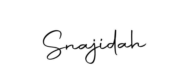 You should practise on your own different ways (Autography-DOLnW) to write your name (Snajidah) in signature. don't let someone else do it for you. Snajidah signature style 10 images and pictures png