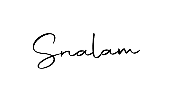 You should practise on your own different ways (Autography-DOLnW) to write your name (Snalam) in signature. don't let someone else do it for you. Snalam signature style 10 images and pictures png