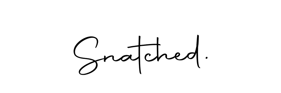 Use a signature maker to create a handwritten signature online. With this signature software, you can design (Autography-DOLnW) your own signature for name Snatched.. Snatched. signature style 10 images and pictures png