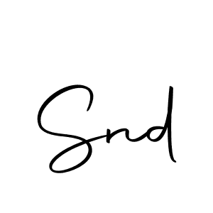 Create a beautiful signature design for name Snd. With this signature (Autography-DOLnW) fonts, you can make a handwritten signature for free. Snd signature style 10 images and pictures png