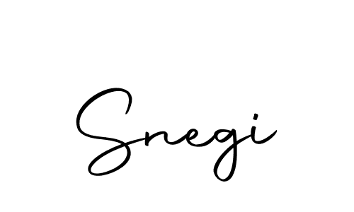 Make a beautiful signature design for name Snegi. With this signature (Autography-DOLnW) style, you can create a handwritten signature for free. Snegi signature style 10 images and pictures png