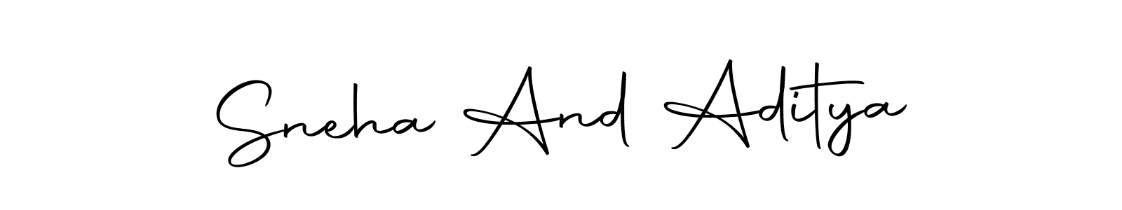 Autography-DOLnW is a professional signature style that is perfect for those who want to add a touch of class to their signature. It is also a great choice for those who want to make their signature more unique. Get Sneha And Aditya name to fancy signature for free. Sneha And Aditya signature style 10 images and pictures png