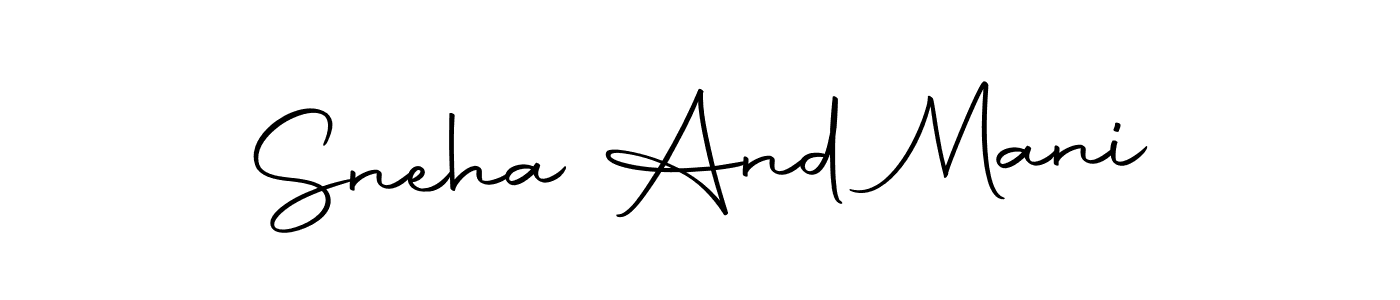 Design your own signature with our free online signature maker. With this signature software, you can create a handwritten (Autography-DOLnW) signature for name Sneha And Mani. Sneha And Mani signature style 10 images and pictures png