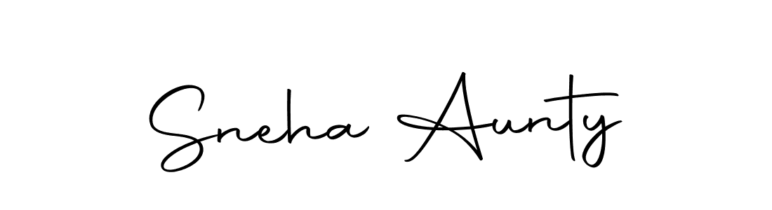 The best way (Autography-DOLnW) to make a short signature is to pick only two or three words in your name. The name Sneha Aunty include a total of six letters. For converting this name. Sneha Aunty signature style 10 images and pictures png