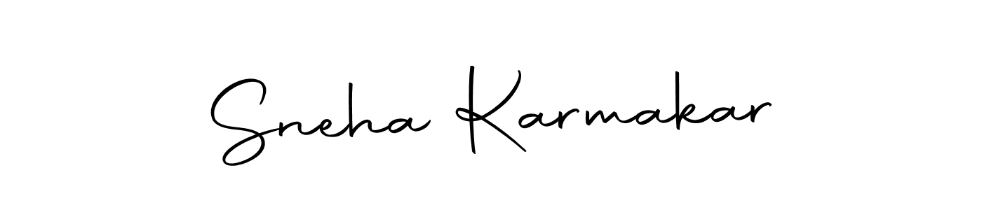 You should practise on your own different ways (Autography-DOLnW) to write your name (Sneha Karmakar) in signature. don't let someone else do it for you. Sneha Karmakar signature style 10 images and pictures png