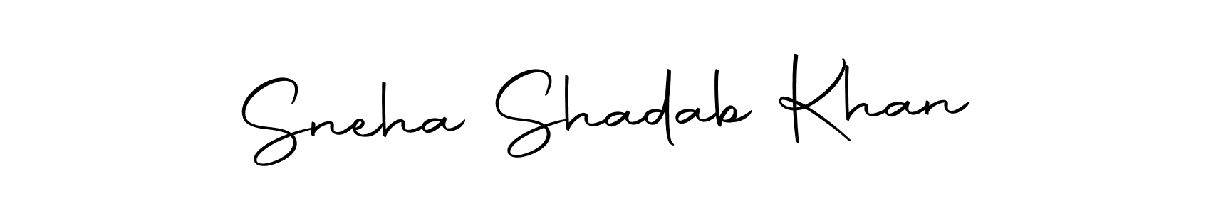 Use a signature maker to create a handwritten signature online. With this signature software, you can design (Autography-DOLnW) your own signature for name Sneha Shadab Khan. Sneha Shadab Khan signature style 10 images and pictures png