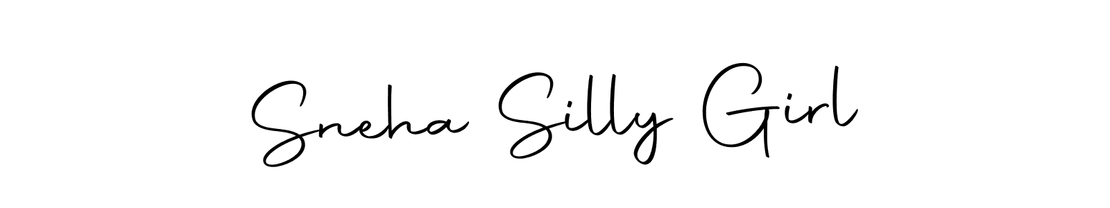 How to make Sneha Silly Girl name signature. Use Autography-DOLnW style for creating short signs online. This is the latest handwritten sign. Sneha Silly Girl signature style 10 images and pictures png
