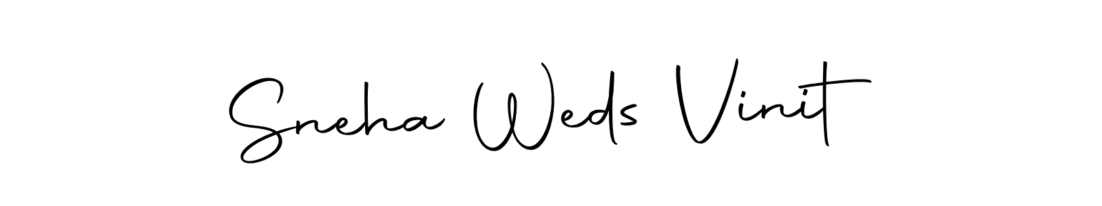 How to make Sneha Weds Vinit signature? Autography-DOLnW is a professional autograph style. Create handwritten signature for Sneha Weds Vinit name. Sneha Weds Vinit signature style 10 images and pictures png