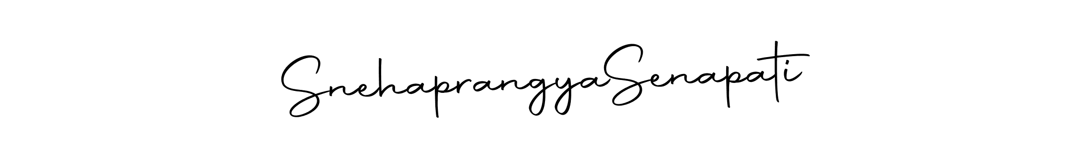 The best way (Autography-DOLnW) to make a short signature is to pick only two or three words in your name. The name Snehaprangya  Senapati include a total of six letters. For converting this name. Snehaprangya  Senapati signature style 10 images and pictures png