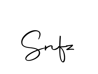 Design your own signature with our free online signature maker. With this signature software, you can create a handwritten (Autography-DOLnW) signature for name Snfz. Snfz signature style 10 images and pictures png