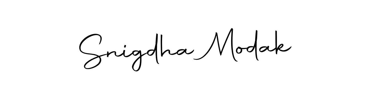 Make a beautiful signature design for name Snigdha Modak. Use this online signature maker to create a handwritten signature for free. Snigdha Modak signature style 10 images and pictures png