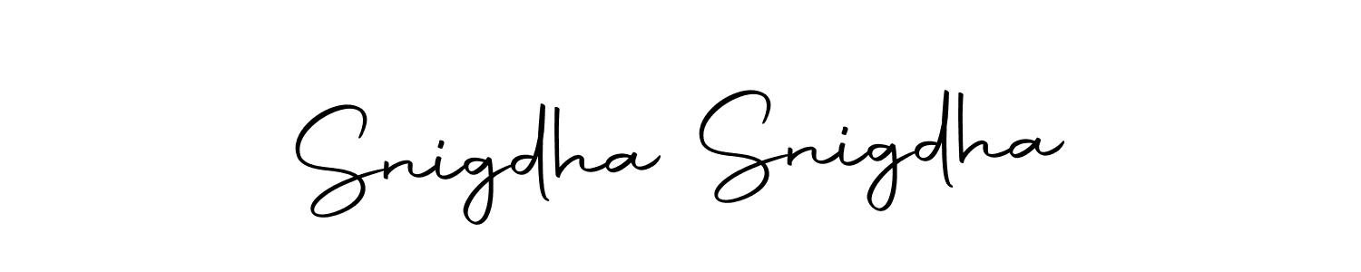 Create a beautiful signature design for name Snigdha Snigdha. With this signature (Autography-DOLnW) fonts, you can make a handwritten signature for free. Snigdha Snigdha signature style 10 images and pictures png