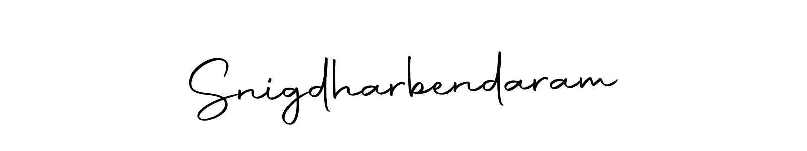 The best way (Autography-DOLnW) to make a short signature is to pick only two or three words in your name. The name Snigdharbendaram include a total of six letters. For converting this name. Snigdharbendaram signature style 10 images and pictures png