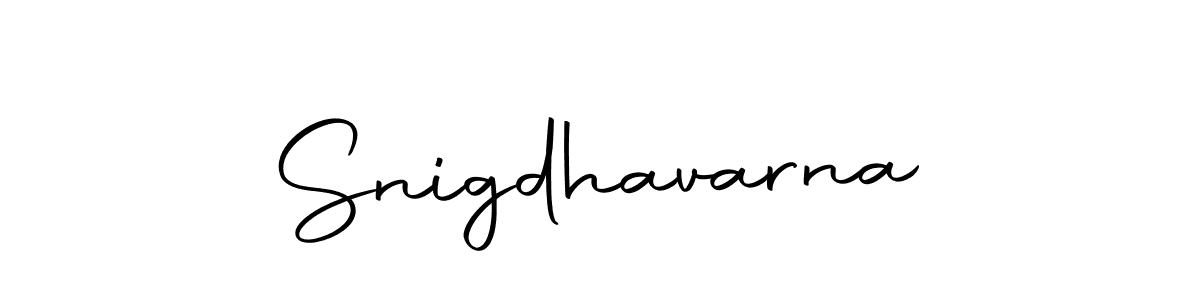 How to make Snigdhavarna name signature. Use Autography-DOLnW style for creating short signs online. This is the latest handwritten sign. Snigdhavarna signature style 10 images and pictures png