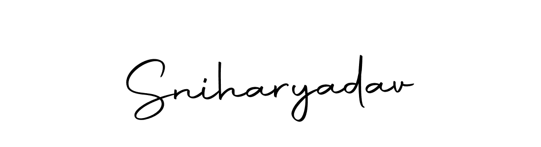 Make a beautiful signature design for name Sniharyadav. With this signature (Autography-DOLnW) style, you can create a handwritten signature for free. Sniharyadav signature style 10 images and pictures png