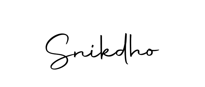 How to make Snikdho signature? Autography-DOLnW is a professional autograph style. Create handwritten signature for Snikdho name. Snikdho signature style 10 images and pictures png