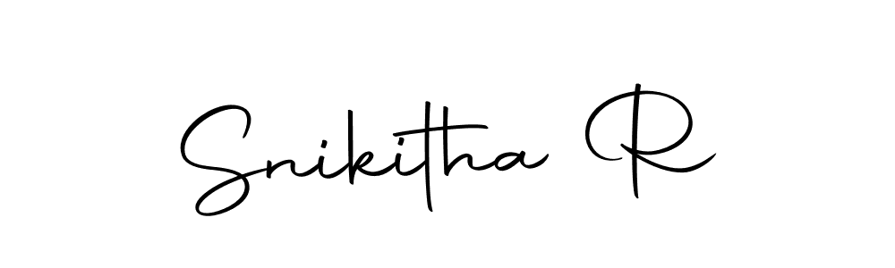 It looks lik you need a new signature style for name Snikitha R. Design unique handwritten (Autography-DOLnW) signature with our free signature maker in just a few clicks. Snikitha R signature style 10 images and pictures png