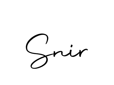 Make a beautiful signature design for name Snir. With this signature (Autography-DOLnW) style, you can create a handwritten signature for free. Snir signature style 10 images and pictures png