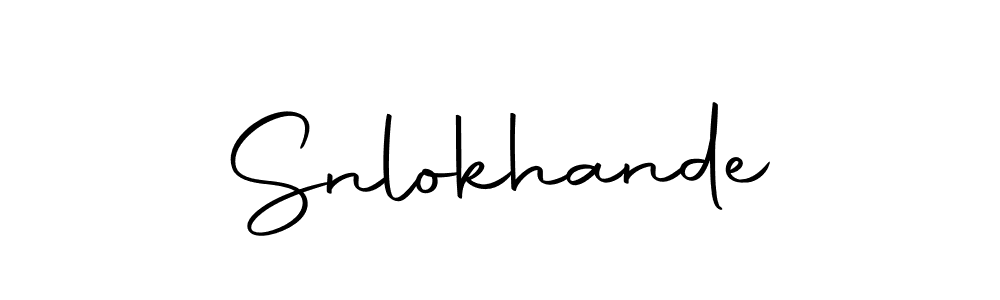 You should practise on your own different ways (Autography-DOLnW) to write your name (Snlokhande) in signature. don't let someone else do it for you. Snlokhande signature style 10 images and pictures png
