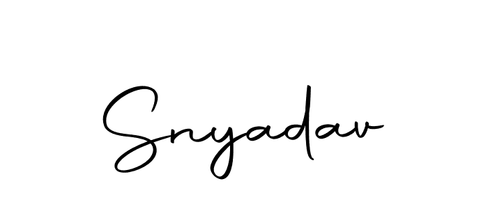 Design your own signature with our free online signature maker. With this signature software, you can create a handwritten (Autography-DOLnW) signature for name Snyadav. Snyadav signature style 10 images and pictures png