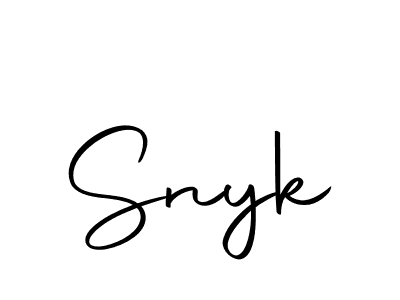 The best way (Autography-DOLnW) to make a short signature is to pick only two or three words in your name. The name Snyk include a total of six letters. For converting this name. Snyk signature style 10 images and pictures png