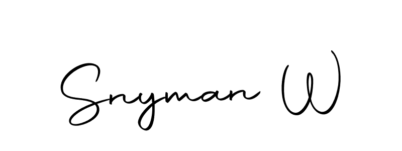 Snyman W stylish signature style. Best Handwritten Sign (Autography-DOLnW) for my name. Handwritten Signature Collection Ideas for my name Snyman W. Snyman W signature style 10 images and pictures png