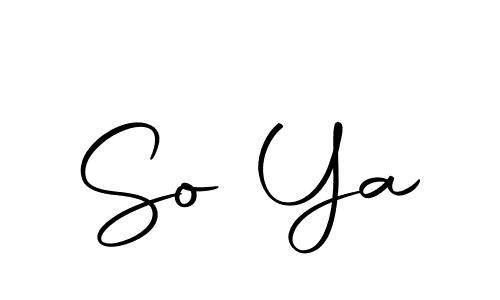 How to make So Ya signature? Autography-DOLnW is a professional autograph style. Create handwritten signature for So Ya name. So Ya signature style 10 images and pictures png