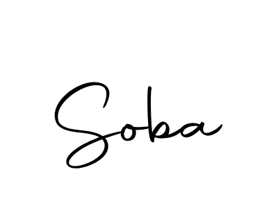 Design your own signature with our free online signature maker. With this signature software, you can create a handwritten (Autography-DOLnW) signature for name Soba. Soba signature style 10 images and pictures png