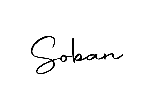 Design your own signature with our free online signature maker. With this signature software, you can create a handwritten (Autography-DOLnW) signature for name Soban. Soban signature style 10 images and pictures png