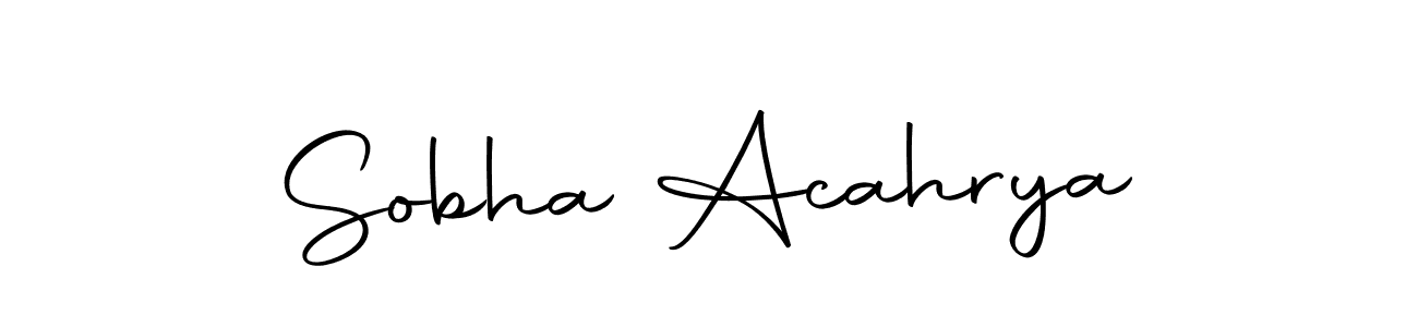 Make a short Sobha Acahrya signature style. Manage your documents anywhere anytime using Autography-DOLnW. Create and add eSignatures, submit forms, share and send files easily. Sobha Acahrya signature style 10 images and pictures png