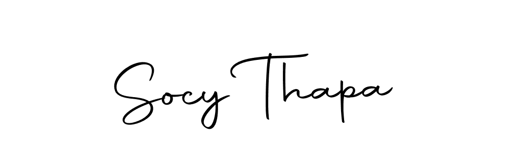 Design your own signature with our free online signature maker. With this signature software, you can create a handwritten (Autography-DOLnW) signature for name Socy Thapa. Socy Thapa signature style 10 images and pictures png