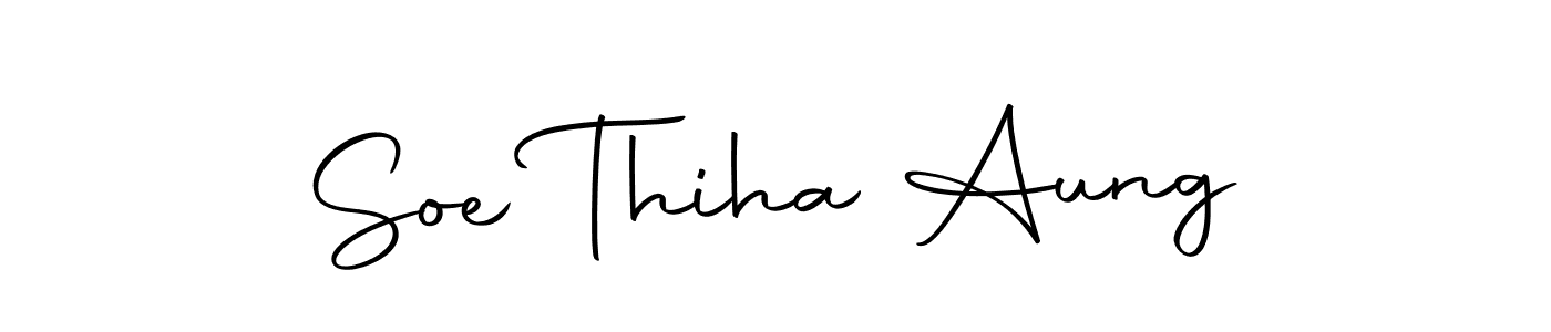 Design your own signature with our free online signature maker. With this signature software, you can create a handwritten (Autography-DOLnW) signature for name Soe Thiha Aung. Soe Thiha Aung signature style 10 images and pictures png