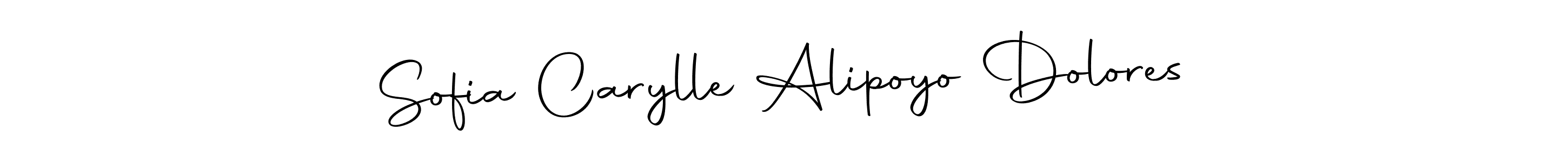 You can use this online signature creator to create a handwritten signature for the name Sofia Carylle Alipoyo Dolores. This is the best online autograph maker. Sofia Carylle Alipoyo Dolores signature style 10 images and pictures png