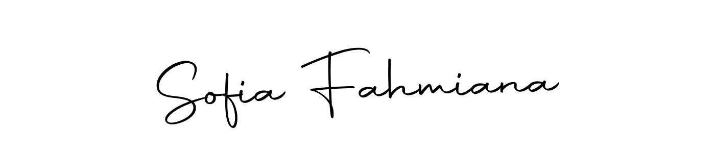 Use a signature maker to create a handwritten signature online. With this signature software, you can design (Autography-DOLnW) your own signature for name Sofia Fahmiana. Sofia Fahmiana signature style 10 images and pictures png