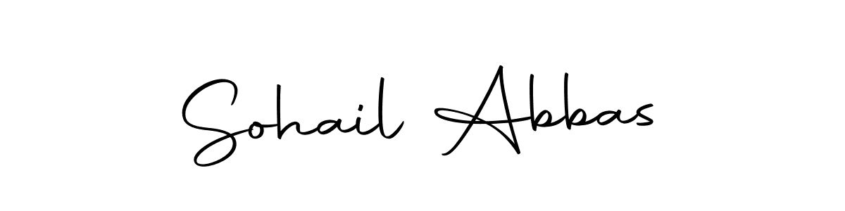 How to make Sohail Abbas name signature. Use Autography-DOLnW style for creating short signs online. This is the latest handwritten sign. Sohail Abbas signature style 10 images and pictures png