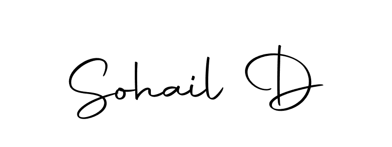 Use a signature maker to create a handwritten signature online. With this signature software, you can design (Autography-DOLnW) your own signature for name Sohail D. Sohail D signature style 10 images and pictures png