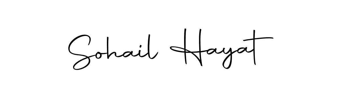 Create a beautiful signature design for name Sohail Hayat. With this signature (Autography-DOLnW) fonts, you can make a handwritten signature for free. Sohail Hayat signature style 10 images and pictures png