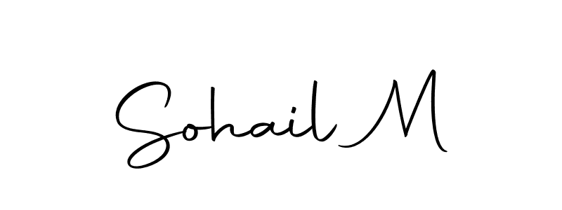 Sohail M stylish signature style. Best Handwritten Sign (Autography-DOLnW) for my name. Handwritten Signature Collection Ideas for my name Sohail M. Sohail M signature style 10 images and pictures png