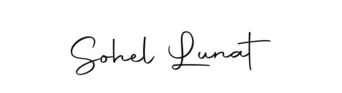 How to make Sohel Lunat name signature. Use Autography-DOLnW style for creating short signs online. This is the latest handwritten sign. Sohel Lunat signature style 10 images and pictures png